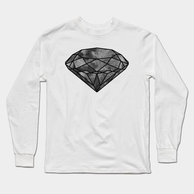 Black Diamond Long Sleeve T-Shirt by Sirenarts